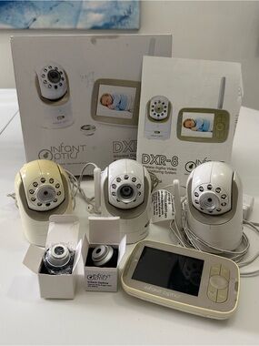Infant Optics DXR-8 Wireless Digital Video Baby Monitor - White/Cream